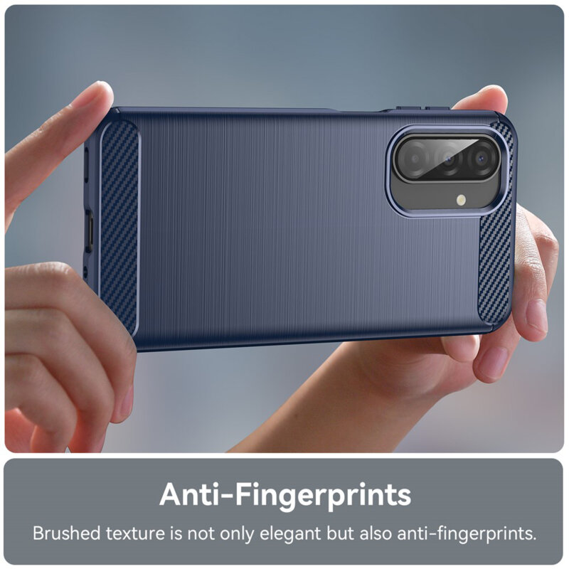 Husa Samsung Galaxy A18 Techsuit Carbon Silicone, albastru