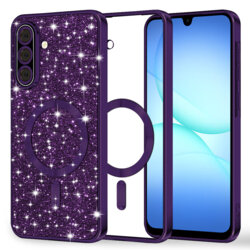 Husa premium Samsung Galaxy A18 Techsuit Luxury Glitter MagSafe, mov
