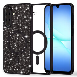 Husa premium Samsung Galaxy A18 5G Techsuit Luxury Glitter MagSafe, negru