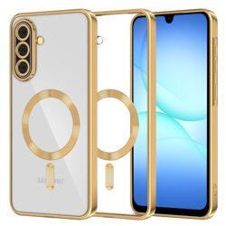 Husa premium Samsung Galaxy A18 Techsuit Luxury Crystal MagSafe, auriu