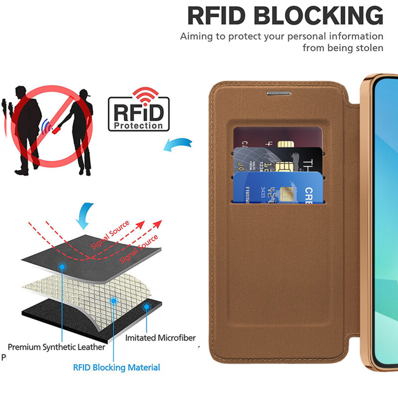 Husa Samsung Galaxy A18 Techsuit SmartMag Book Case, maro