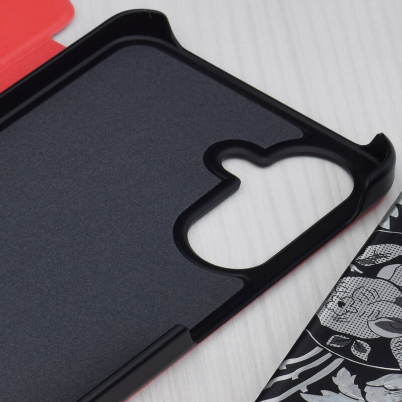 Husa Samsung Galaxy A18 Eco Leather View flip tip carte, rosu