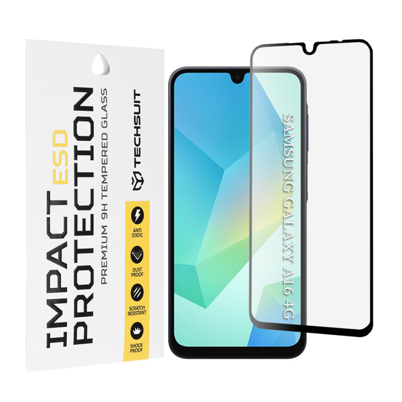 Folie sticla Samsung Galaxy A18 Techsuit ESD Glass, negru