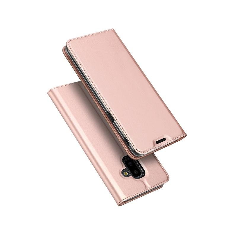 Husa Samsung Galaxy J6 Plus Dux Ducis Flip Stand Book - Roz