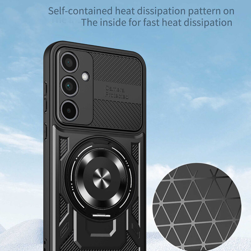 Husa Samsung Galaxy A18 Techsuit RuggedCam, negru
