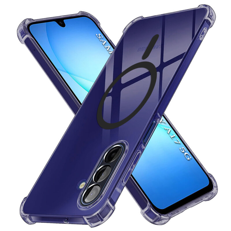 Husa Samsung Galaxy A18 5G Techsuit Shockproof Clear Silicone MagSafe, fumuriu