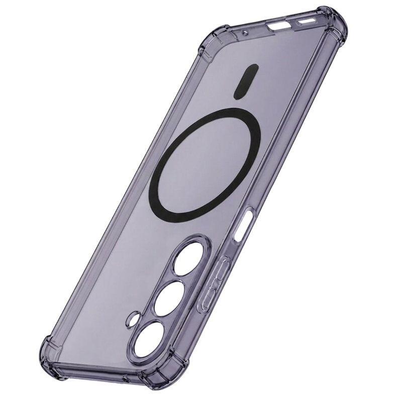 Husa Samsung Galaxy A18 5G Techsuit Shockproof Clear Silicone MagSafe, fumuriu