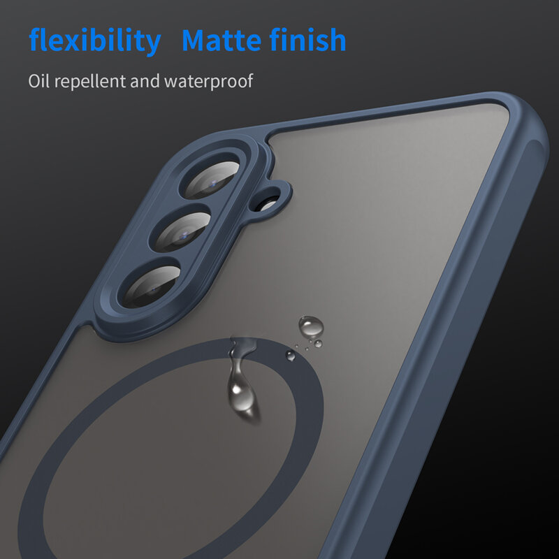 Husa Samsung Galaxy A18 Techsuit HaloFrost II MagSafe, bleumarin