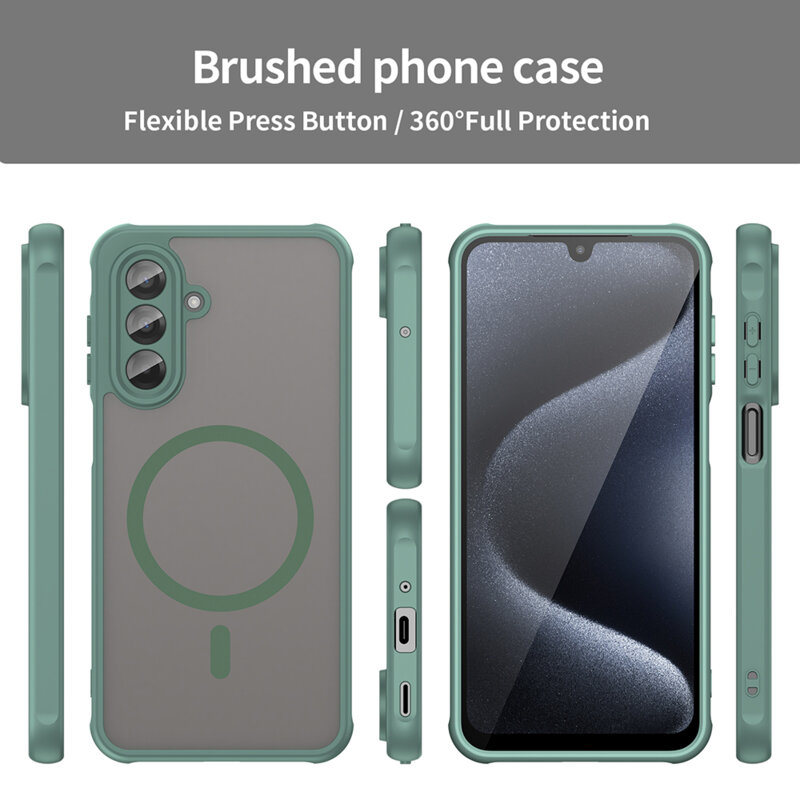 Husa Samsung Galaxy A18 Techsuit HaloFrost II MagSafe, verde