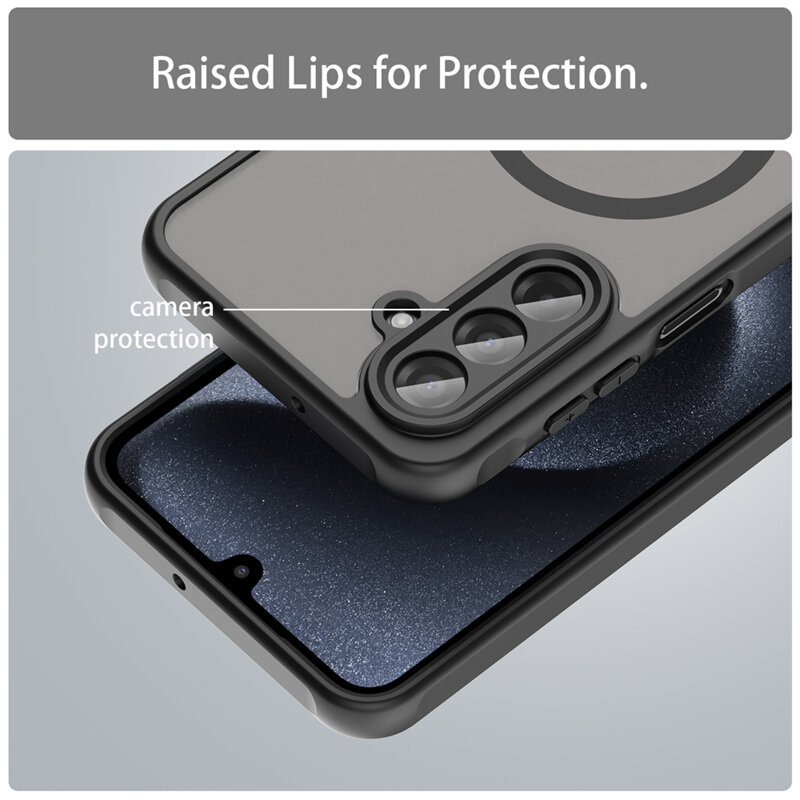 Husa Samsung Galaxy A18 Techsuit HaloFrost II MagSafe, negru