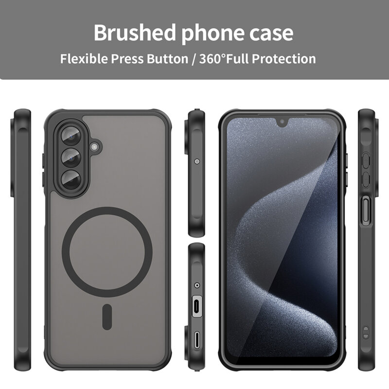 Husa Samsung Galaxy A18 Techsuit HaloFrost II MagSafe, negru