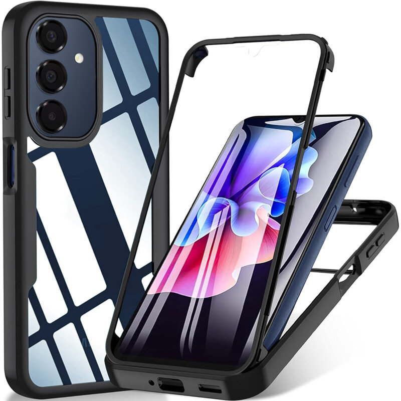 Husa 360° Samsung Galaxy A18 Techsuit ColorVerse, negru