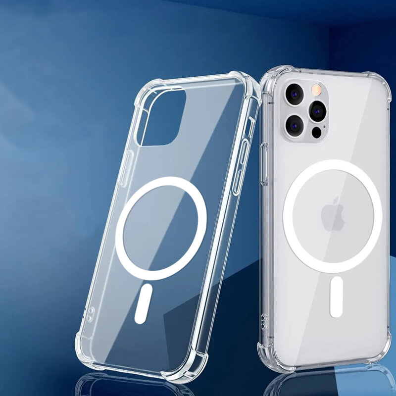 Husa Samsung Galaxy A18 Techsuit Shockproof Clear Silicone MagSafe, transparenta