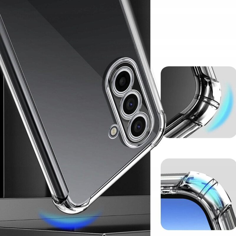 Husa Samsung Galaxy A18 Techsuit Shockproof Clear Silicone MagSafe, transparenta