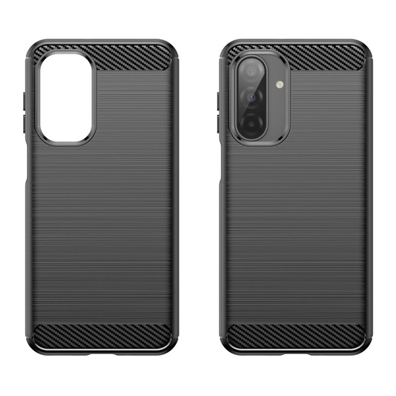 Husa Samsung Galaxy A18 Techsuit Carbon Silicone, negru