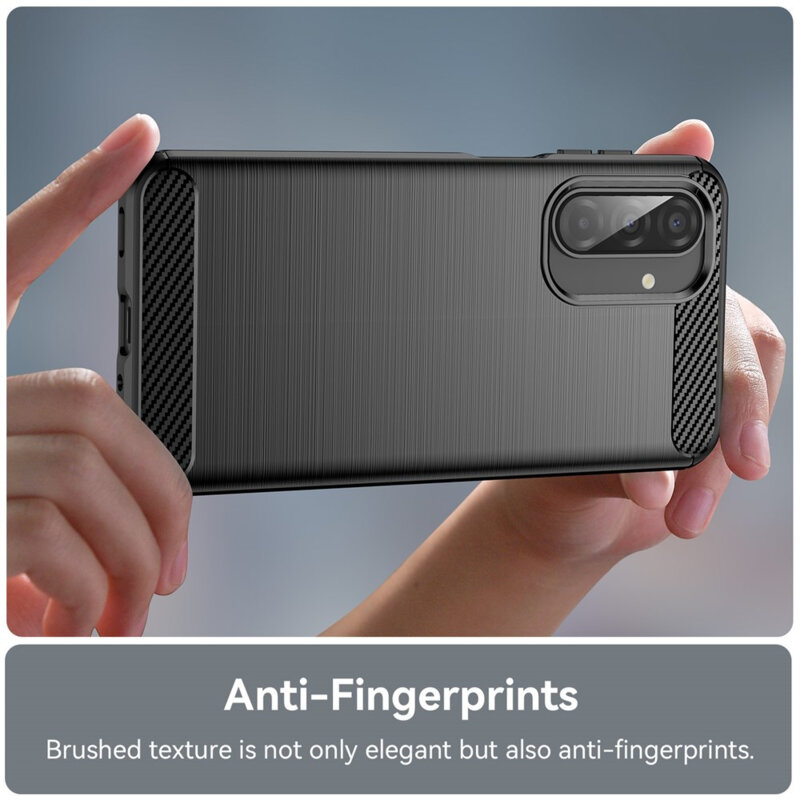 Husa Samsung Galaxy A18 Techsuit Carbon Silicone, negru