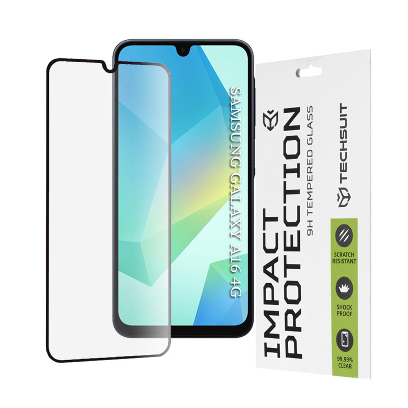 Folie sticla Samsung Galaxy A18 Techsuit 111D Full Glue Full Cover, negru