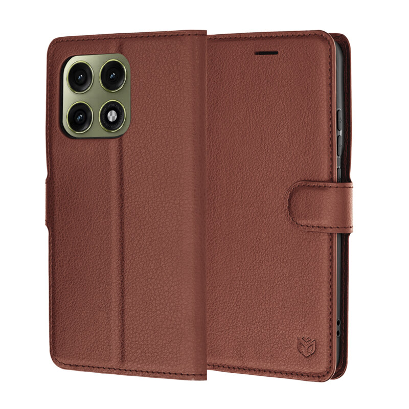 Husa Motorola Edge 70 Pro Techsuit Leather Folio, maro