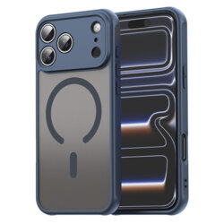 Husa iPhone 17 Pro Techsuit HaloFrost II MagSafe, bleumarin