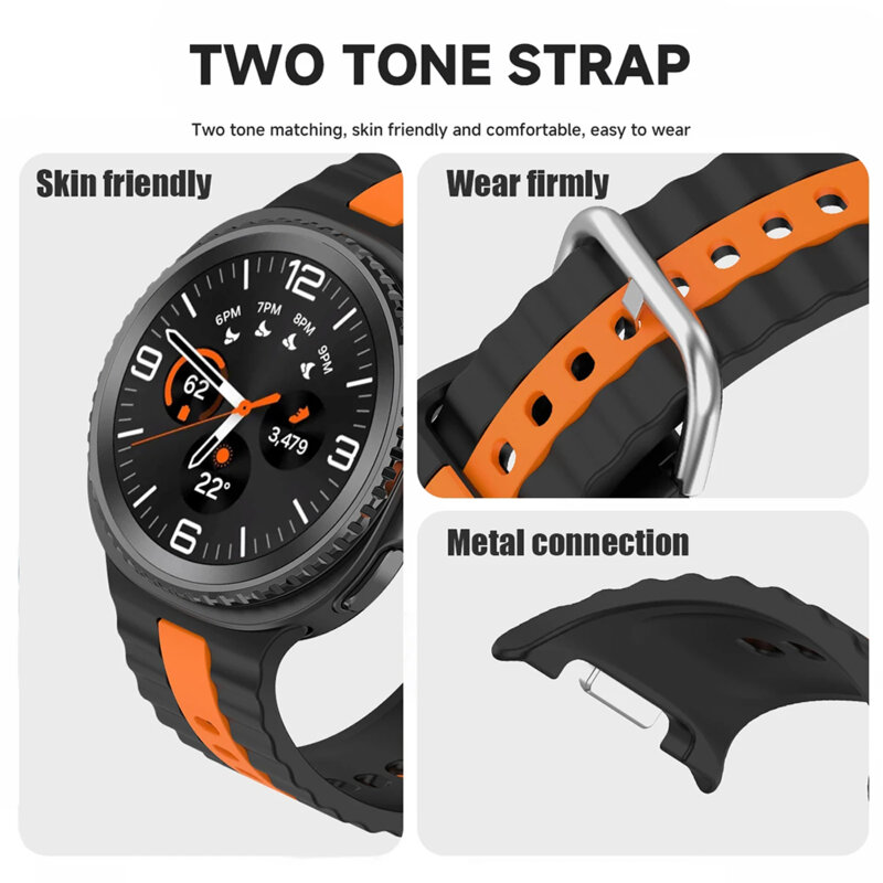 Curea Samsung Galaxy Watch9 40mm Techsuit, negru, W078