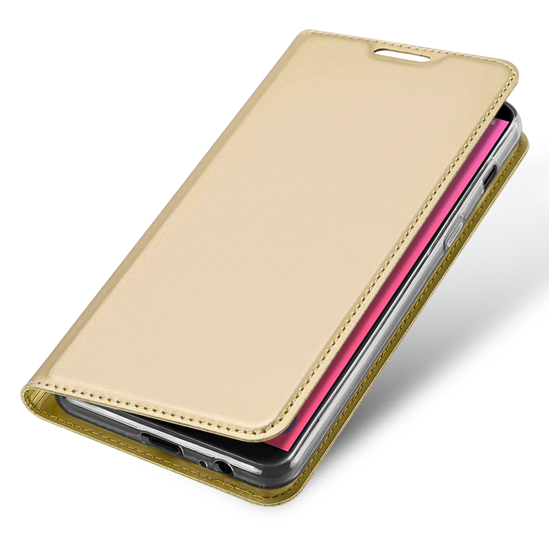 Husa Samsung Galaxy A6 Plus 2018 Dux Ducis Flip Stand Book - Auriu