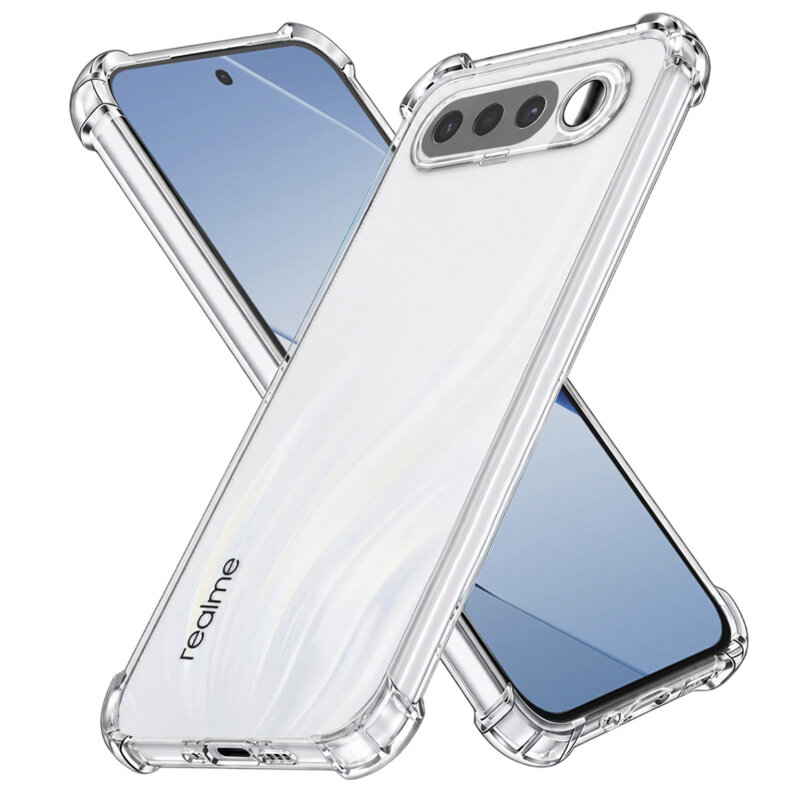 Husa Realme 16 5G Techsuit Shockproof Clear Silicone, transparenta