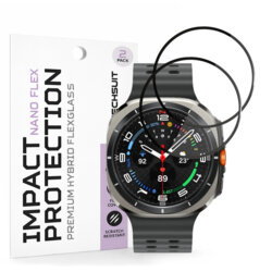 [Pachet 2x] Folie Samsung Galaxy Watch Ultra 2 Techsuit Nano Flex, negru