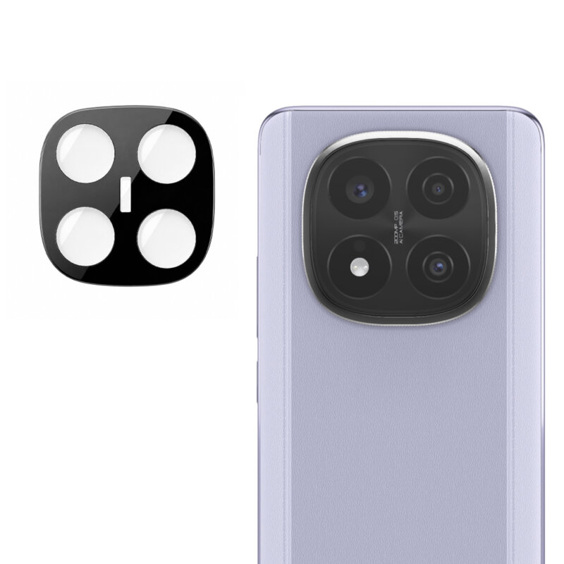 Folie camera Xiaomi Redmi Note 14 Pro+ 5G Techsuit Full Glass, negru