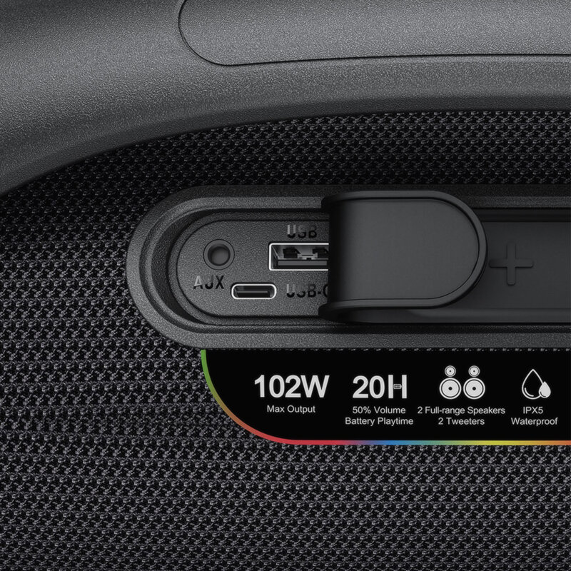 Boxa portabila 102W, BT 6.0, FM, AUX, USB Acefast K11 Pro, 3000mAh