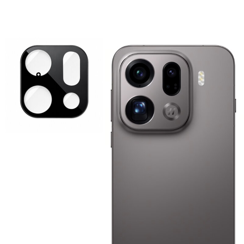 Folie camera Oppo Find X9 Pro Techsuit Full Glass, negru