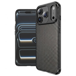 Husa iPhone 17 Pro Techsuit CarbonFiber, negru