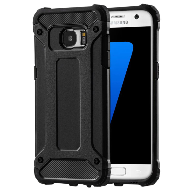 Husa Samsung Galaxy S7 Edge Techsuit Hybrid Armor - Negru