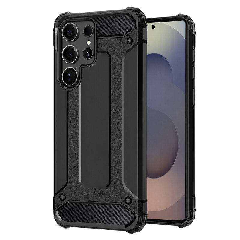 Husa Samsung Galaxy S25 Ultra Techsuit Hybrid Armor, negru