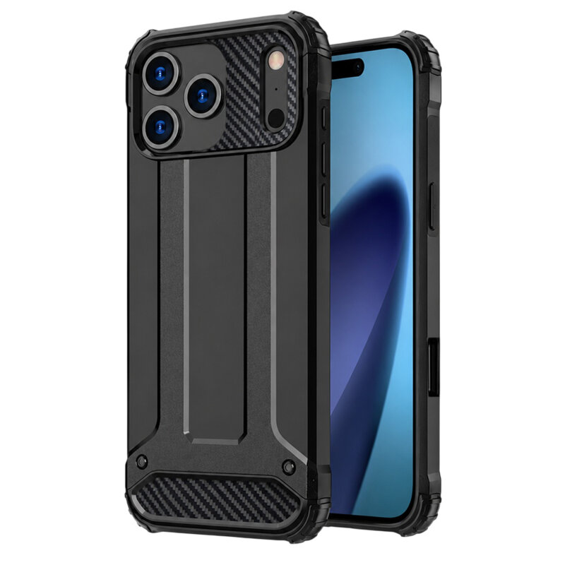 Husa iPhone 17 Pro Techsuit Hybrid Armor, negru