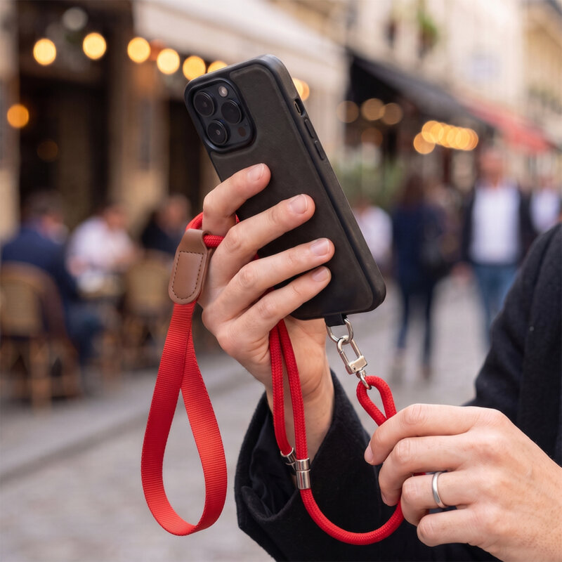 Snur, lanyard pentru telefon Techsuit UrbanLoop TLN3B, negru