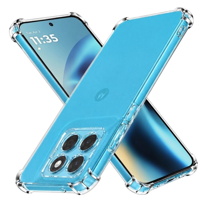 Husa Motorola Moto G87 Techsuit Shockproof Clear Silicone, transparenta