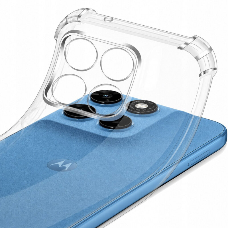 Husa Motorola Moto G87 Techsuit Shockproof Clear Silicone, transparenta