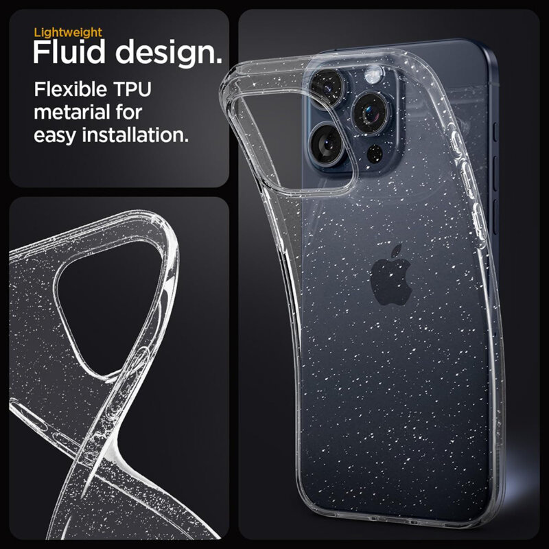 Husa sclipici Honor Magic8 Pro Techsuit SparkleSkin, transparenta