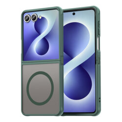 Husa Samsung Galaxy Z Flip8 Techsuit HaloFrost II MagSafe, verde