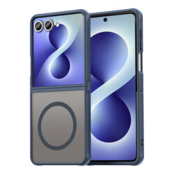 Husa Samsung Galaxy Z Flip8 Techsuit HaloFrost II MagSafe, bleumarin