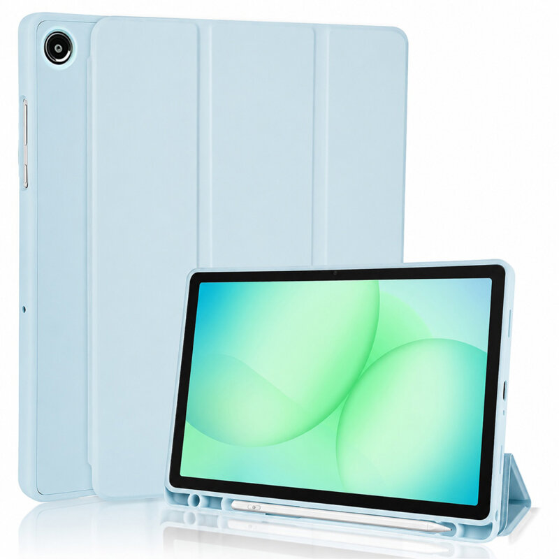 Husa Samsung Galaxy Tab A9 Plus Techsuit Flex Trifold Pen, bleu