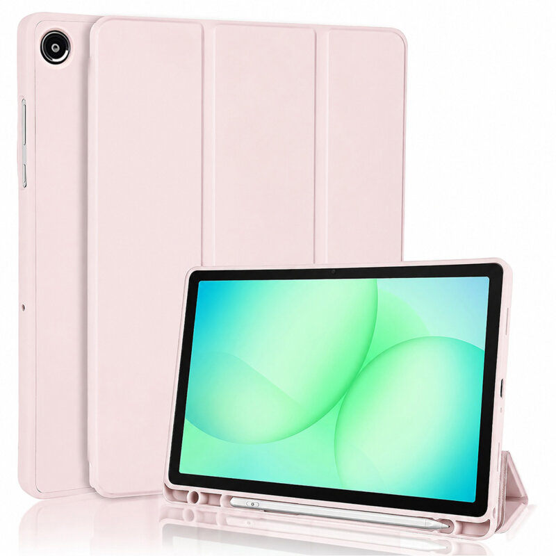 Husa Samsung Galaxy Tab A11 Plus Techsuit Flex Trifold Pen, roz