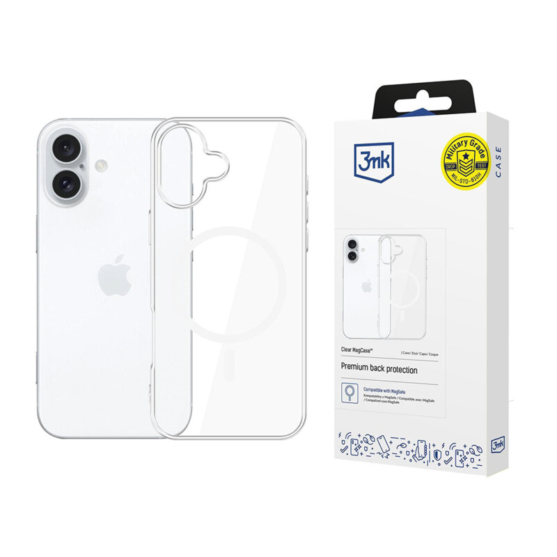 Husa iPhone 16 3mk Clear MagCase, transparenta