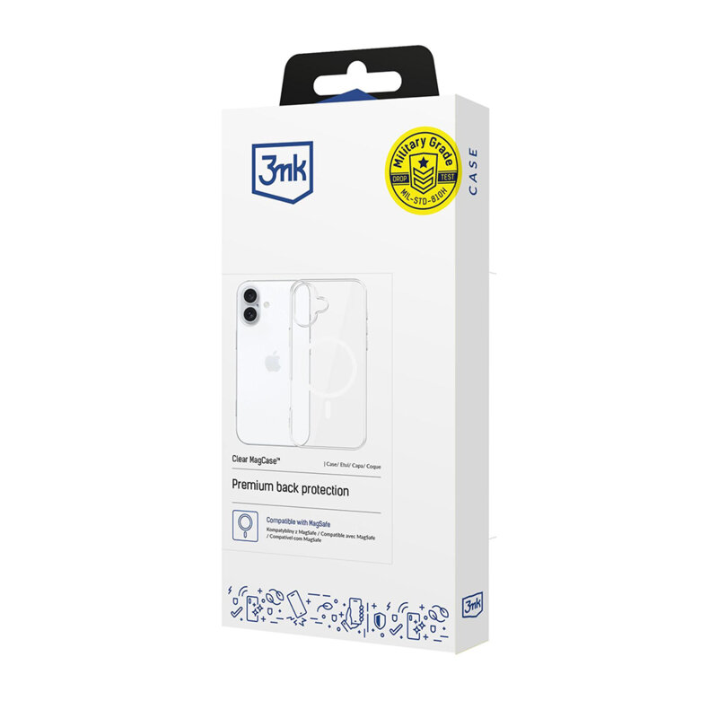 Husa iPhone 16 3mk Clear MagCase, transparenta