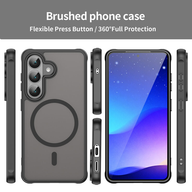 Husa Samsung Galaxy S26 FE Techsuit HaloFrost II MagSafe, negru