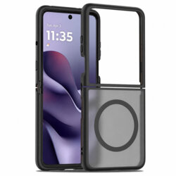 Husa Motorola Razr 70 Ultra Techsuit PureFrost MagSafe, negru frost