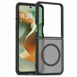 Husa Motorola Razr 60 Techsuit PureFrost MagSafe, negru frost