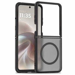 Husa Motorola Razr 70 Techsuit PureFrost MagSafe, negru frost