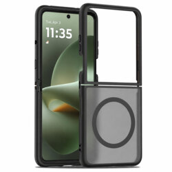 Husa Motorola Razr 70 Plus Techsuit PureFrost MagSafe, negru frost