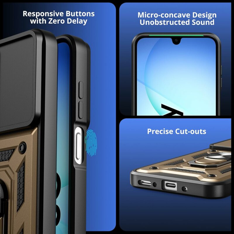 Husa Samsung Galaxy A17 4G protectie camera Techsuit CamShield Series, auriu